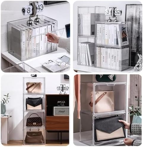 GUDEMAY Clear Stackable Plastic Storage Bins - Image 3
