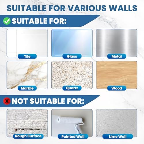 4 Pack Shower Caddy Adhesive Replacement, Shower Shelf Strong Adhesive Hooks - Image 6
