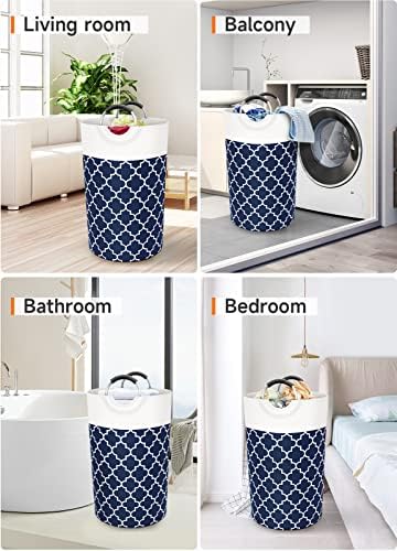 Large Laundry Basket 82L Tall Collapsible Hamper - Image 7