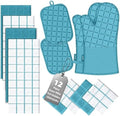 Oven Mitts Kitchen Towels and Dishcloths Pot Holders Sets, Oven Gloves Kitchen by BSKSSK
