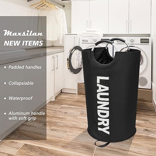 Maxsilan 90L Large Laundry Basket, Freestanding Tall Clothes Hamper, - Image 2