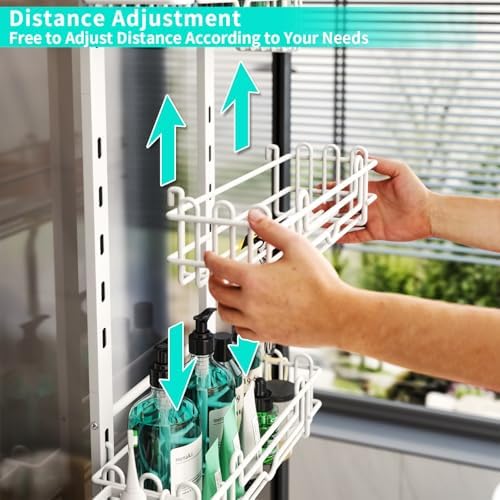 HapiRm 4 Tier Over the Door Shower Caddy, Hanging Shower Caddy - Image 2