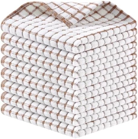 Homaxy 8 Pack Terry Kitchen Dish Cloths by Homaxy