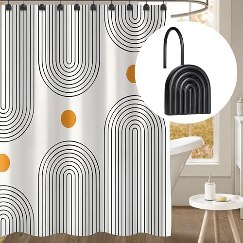 Sunlit Arch Shower Curtain Hooks, Decorative Bathroom Curtain Rings - Image 2