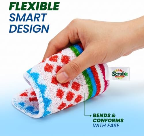 SCRUBIT 5 Pack Reusable Non-Scratch Dish Scrubbers - Image 7