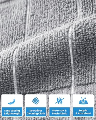 Utopia Towels 12 Pack Microfiber Fingertip Wash Cloths 12x12 Inch Grey - Image 6
