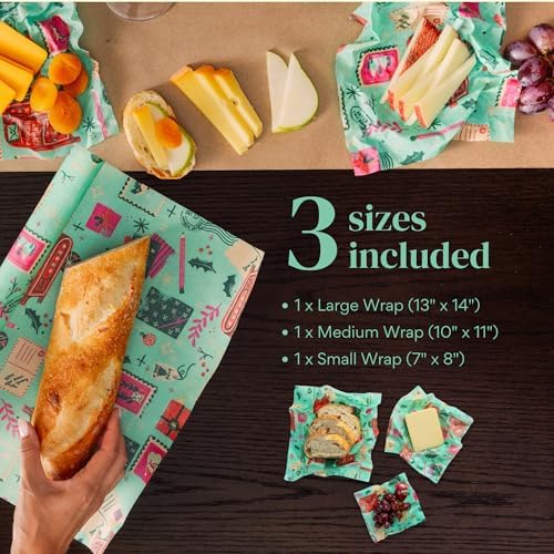 Bee's Wrap Beeswax Food Wraps, 3 Pack Assorted - Image 2