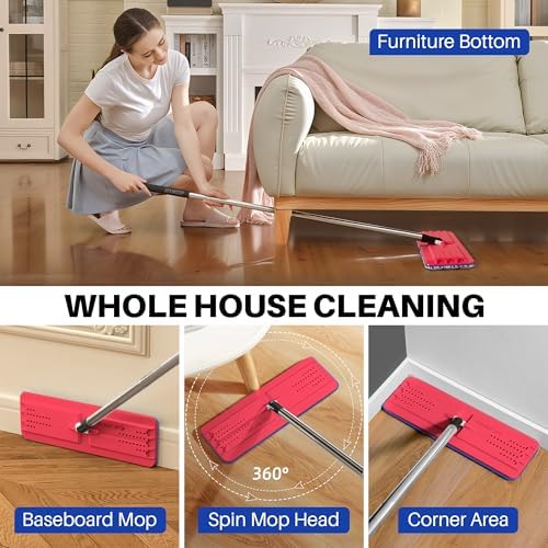 JOYMOOP Flat Mop Replacement Set, Microfiber Cleaning Tool - Image 6
