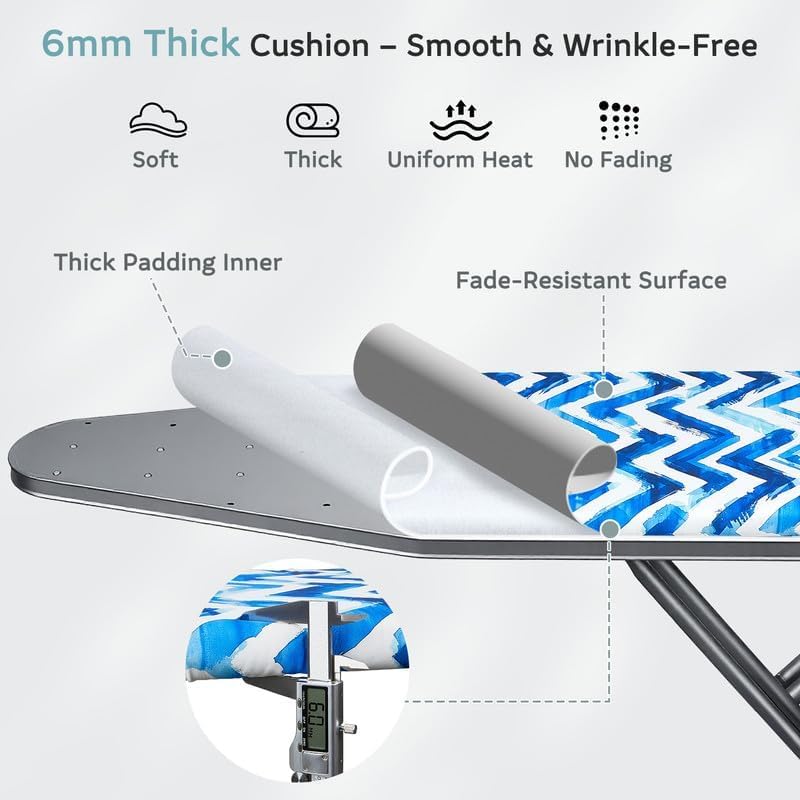 FIOBEE Ironing Board Cover and Pad Extra Thick Iron Board Pad - Image 4