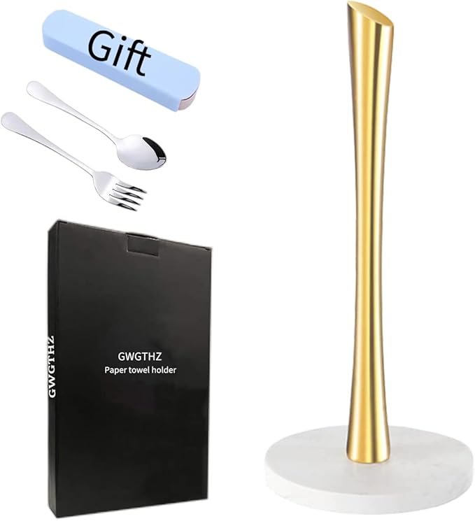 Gold Paper Towel Holder Countertop, Marble Paper Towel Holder Used by GWGTHZ