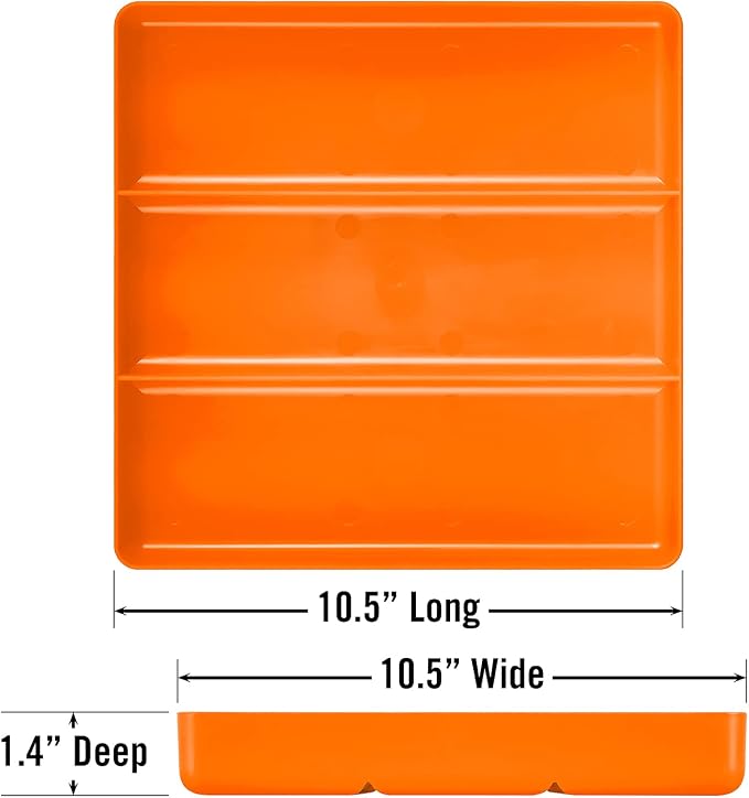 Ernst Manufacturing Toolbox Tray: Stackable Tray in Orange - Image 3
