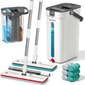 HoMettler Dual Mop and Bucket Set, Flat Mop and Bucket System by Homettler