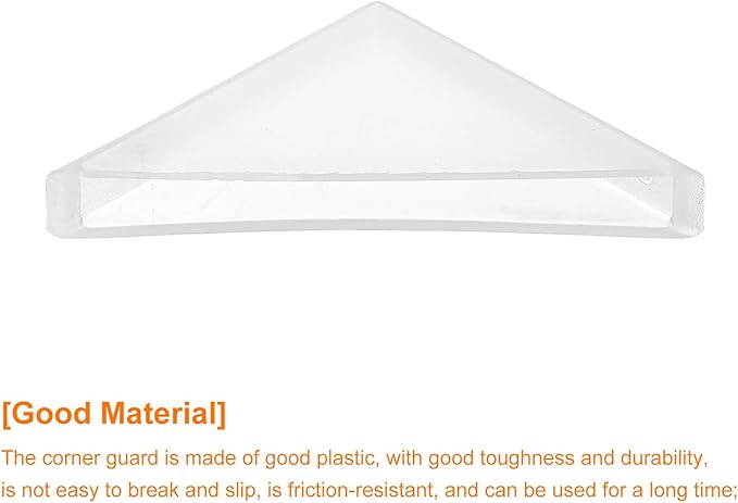 uxcell 20Pcs Plastic Corner Protectors 5x50mm Right Angle Shape Glass Corner Guards Cushion for Corner Protection of Glass, Mirror, Tile, White