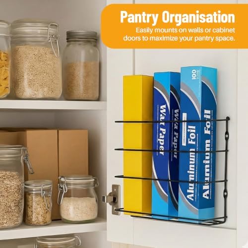 Evelots Kitchen Wrap & Food Bag Organizer Wall/Cabinet Mount - Image 7