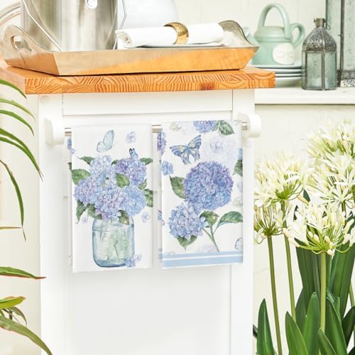 Artoid Mode Hydrangea Vase Butterfly Spring Kitchen Towels Dish Towels - Image 4