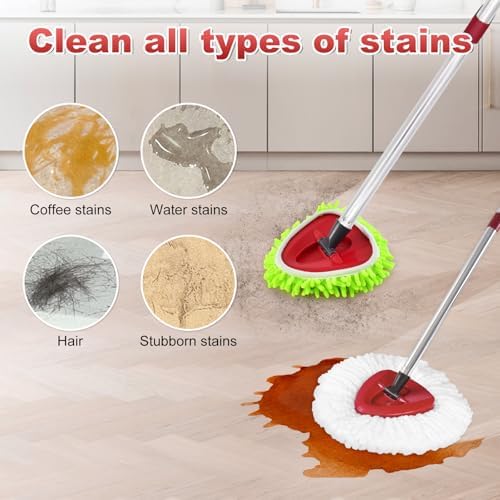 Spin Mop Replacement Head Base Handle, 4-Section 30-to-58 inch Mop Replacement - Image 5