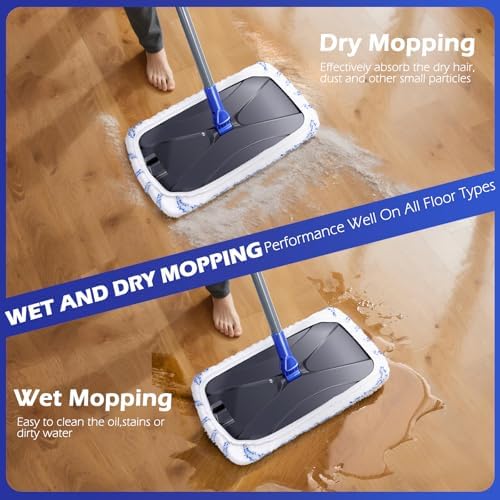 Masthome 16" Large Microfiber Mop, Floor Flat Mop Dry and Wet Use - Image 5