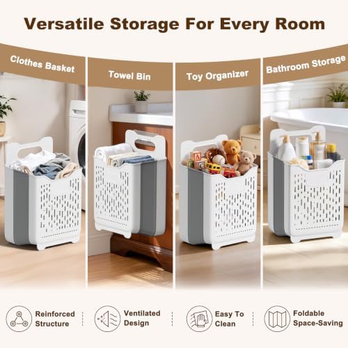Spreezy 2 Pack Collapsible Laundry Basket - Image 6