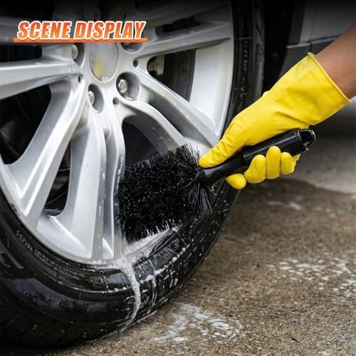 Car Wheel & Tire Wash Brush, Anti Scratch Car Tire Cleaning Brush - Image 6