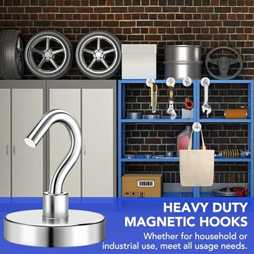 20Pcs Magnetic Hooks, 50Lbs Heavy Duty Magnets Hooks - Image 6