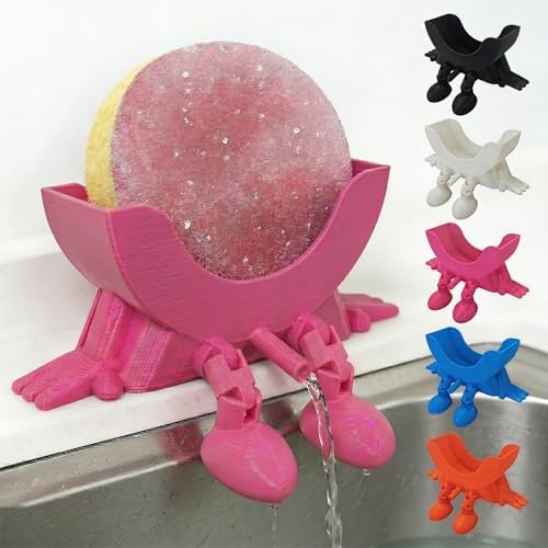 Cute Smiley Sponge Holder, Kitchen Sink Caddy by TydonGuardian