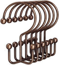 OEH 24 Pcs Shower Curtain Hooks, Metal Shower Curtain Rings, Bronze Shower by OEH