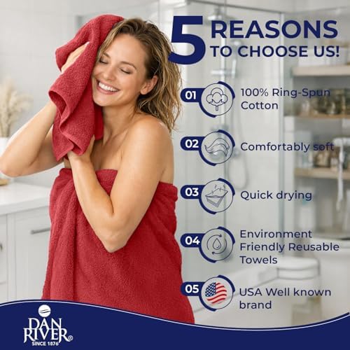 DAN RIVER 8 Piece Luxury Bath Towels - Image 5