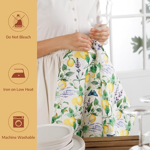 Maison d' Hermine Kitchen Towels Set of 2 Reusable 100% Cotton 27.50" x 20" - Image 5