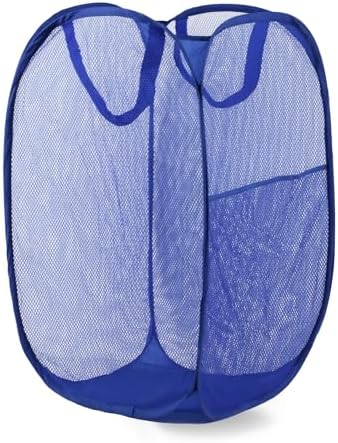 Pop Up Laundry Hamper, Mesh Laundry Basket Collapsible, Foldable Hamper by LXLOVESMEggRings