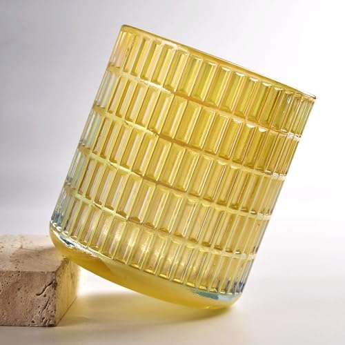 yellow Thick Glass Bathroom Qtip Holder, 2 Pack - Image 5