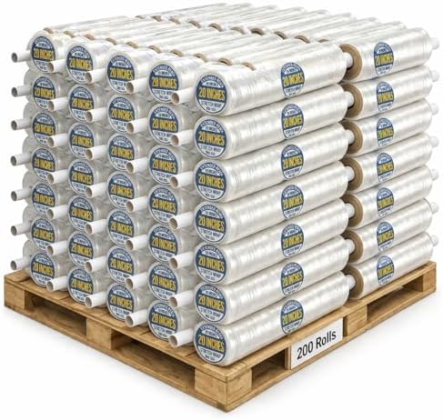 BOX USA Stretch Wrap Extra Wide Stretch Film Roll - 20 in Wide & 1000 ft long by BOXUSA
