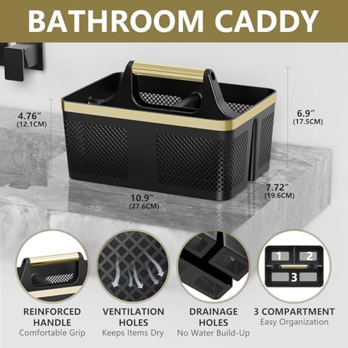 BYUNER Shower Caddy Dorm Men: Plastic Bathroom Caddy Organizer - Image 2