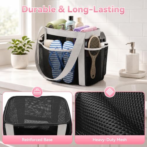 YASONIC Double Handles Mesh Shower Caddy Portable - Image 3