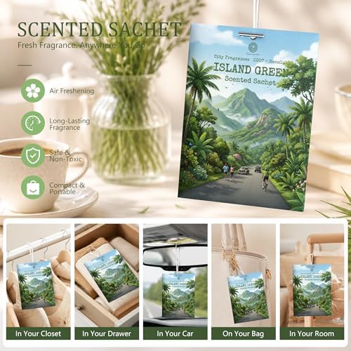 US07-Honolulu Island Green Scented Sachets - Image 4
