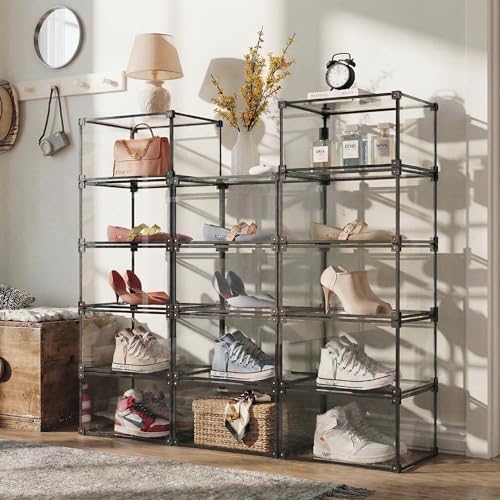 Magnetic Side Open Transparent Plastic Storage Shoe Box Clear Shoe Display Case - Image 5
