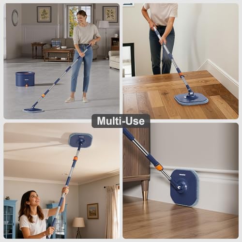 HoMettler Spin Mop and Bucket Set, Mop Bucket - Image 6