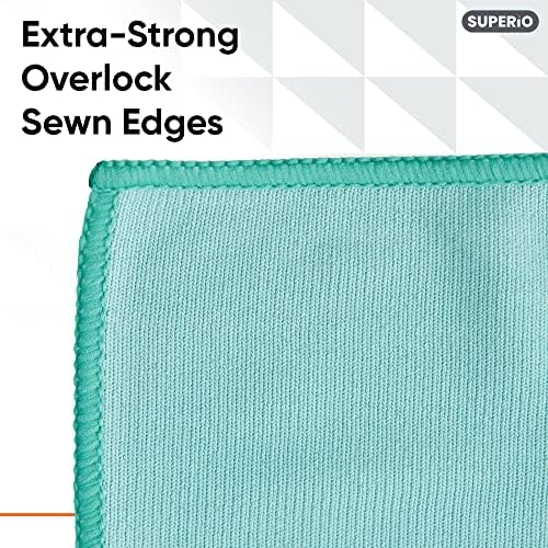 Superio Microfiber Window Cleaning Cloth, Mirror & Glass Miracle Cloth Lint & - Image 3