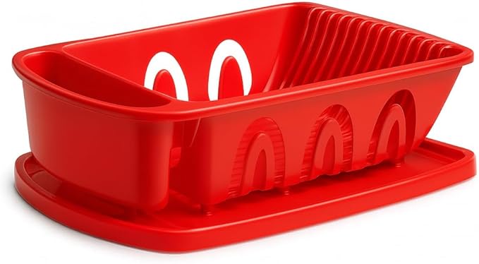 Tribello Sink Dish Drying Rack, Heavy Duty Hard Plastic Sink Set - Image 7