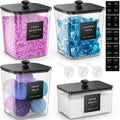 4 Pack Laundry Pods Container, Large Detergent Powder Storage Containers Black by MOFOROCO