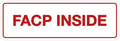 Signs ByLITA Standard FACP Inside Sign | Fire Safety Signage (White/Red) - Large 1 Pack