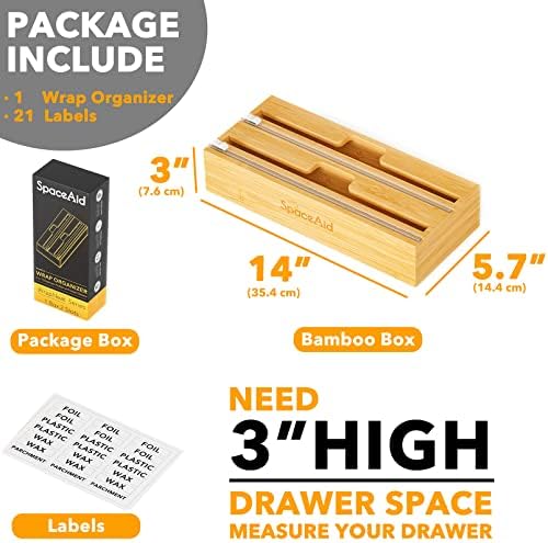 SpaceAid WrapNeat 2 in 1 Wrap Organizer - Image 3