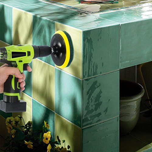 Kichwit 5 Inch Drill Powered Brush Tile Scrubber Scouring Pads - Image 5