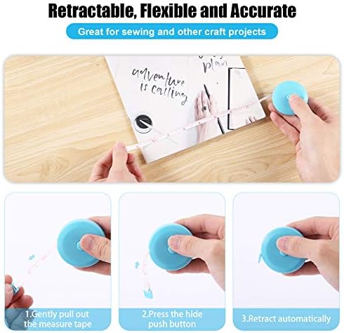 Tape Measure Body Measuring Tape, Retractable 60 Inch Soft Mini Measuring Tape - Image 4