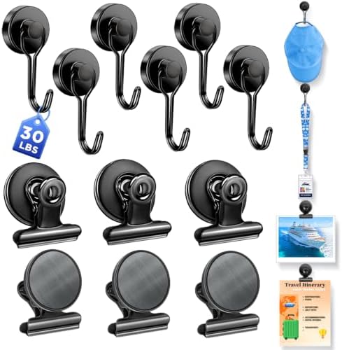 30lbs+ Magnetic Hooks Clips for Cruise Cabins, Cruise Essentials 2026 by CollectHall