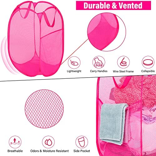 Deluxe Strong Mesh Pop up Laundry Hamper Basket - Image 4