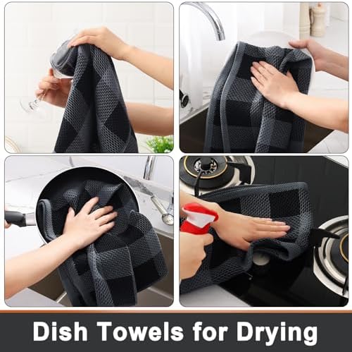 Mordimy 100% Cotton Waffle Weave Kitchen Towels, 20 x 28 Inches, Super Soft and - Image 4