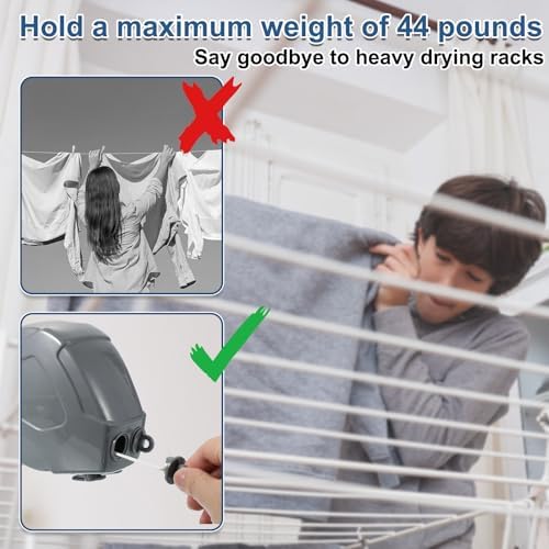 uxcell 2 Pcs 39ft Retractable Clothesline Outdoor Indoor, Heavy Duty PVC - Image 5