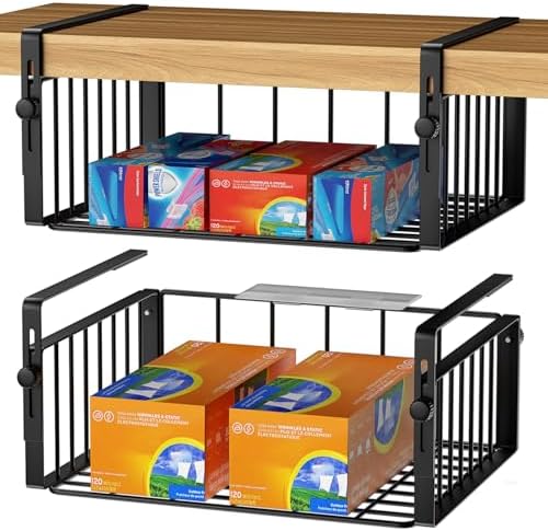 AmonHouseware 2Pack Under Shelf Storage Basket Organizer by AmonHouseware