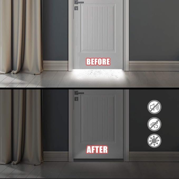 Upgraded Door Draft Stopper for Large Gap, Widened Door Sweep Seal Gap Up to - Image 4