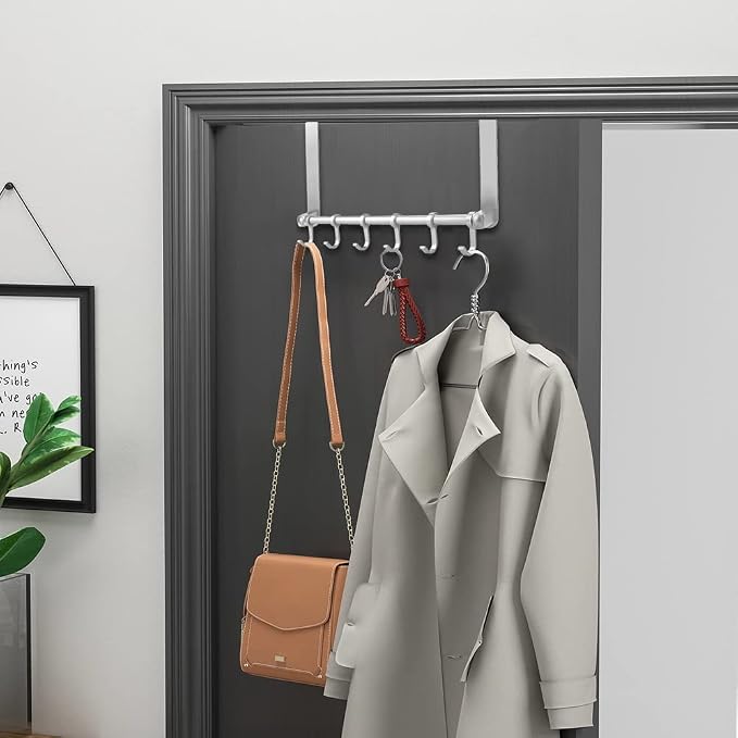 MGahyi Over The Door Hooks, Moving 6-Hooks, Over Door Towel Rack, Door Coat - Image 8